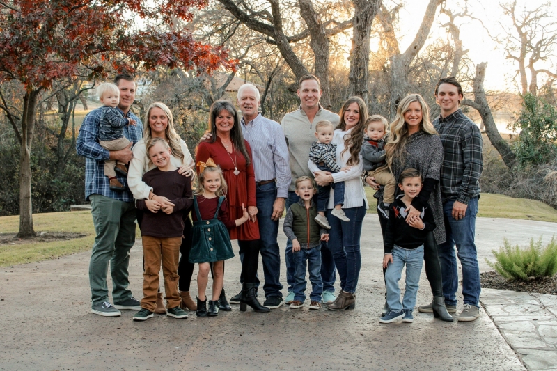 Martin family group photo in a driveway.